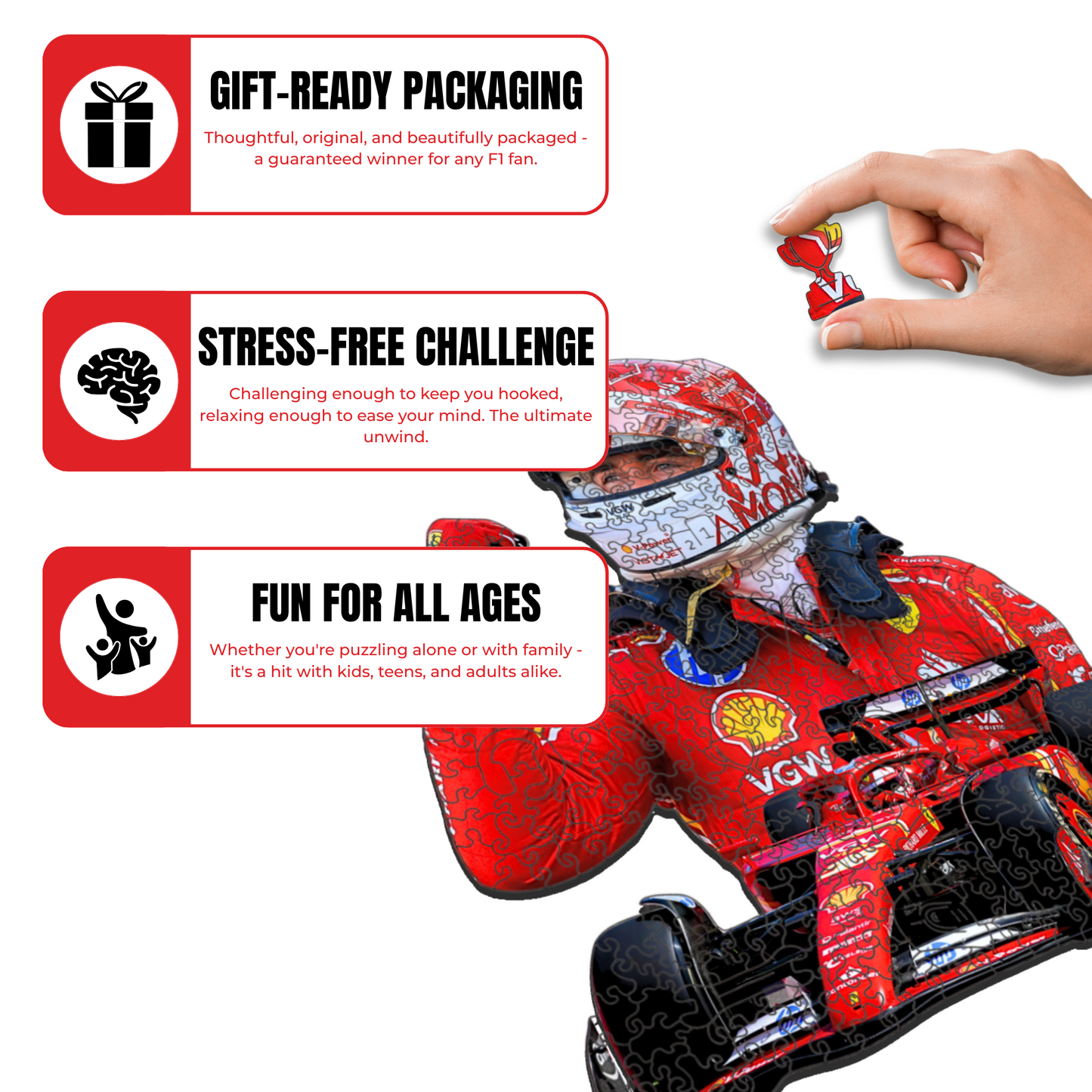 Charles Leclerc - Wooden Puzzle