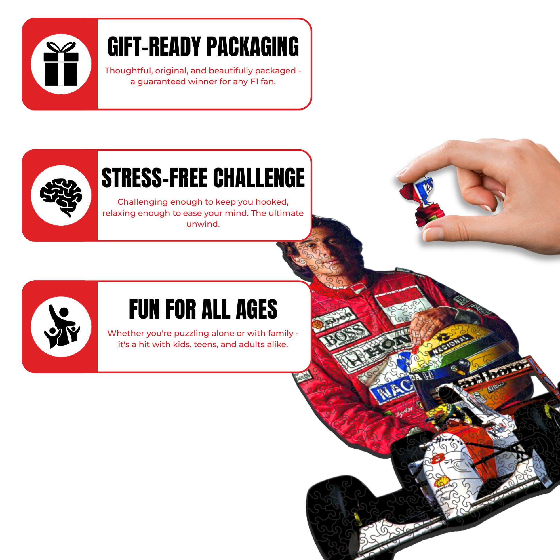 Ayrton Senna - Wooden Puzzle – Racing Puzzles Ayrton Senna - Wooden Puzzle – Racing Puzzles