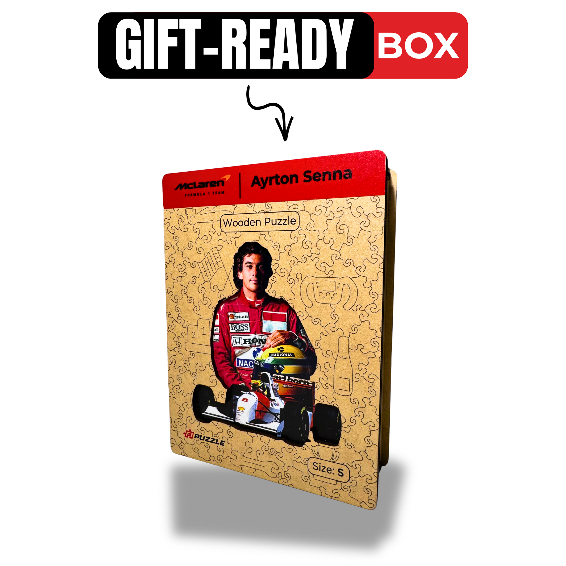 Ayrton Senna - Wooden Puzzle – Racing Puzzles Ayrton Senna - Wooden Puzzle – Racing Puzzles