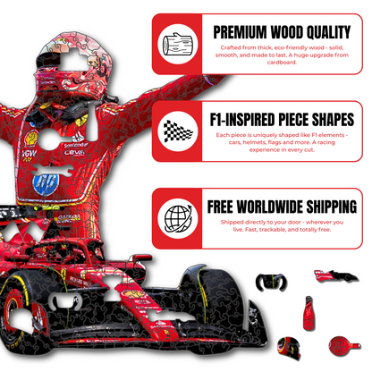 Carlos Sainz - Wooden Puzzle