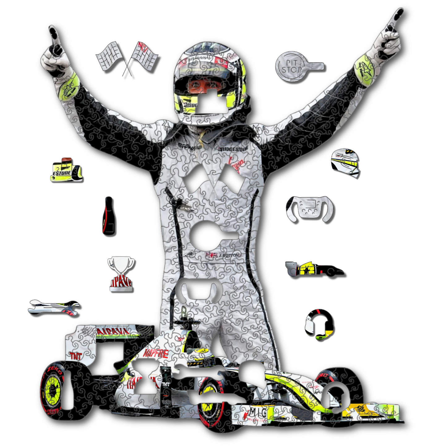 Jenson Button - Wooden Puzzle