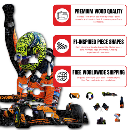 Lando Norris - Wooden Puzzle