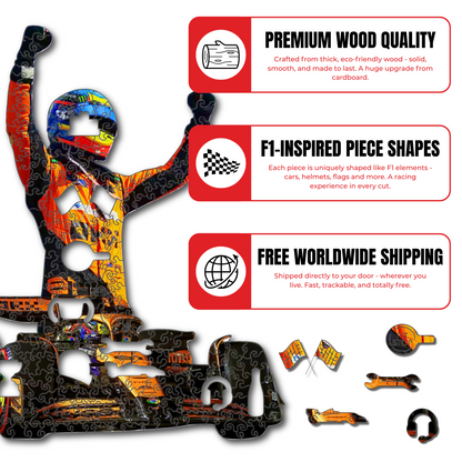 Oscar Piastri - Wooden Puzzle